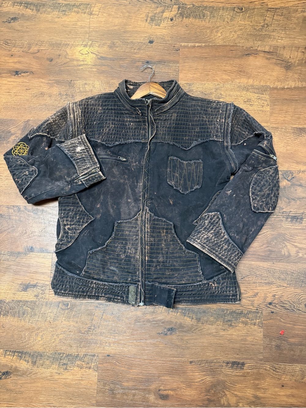 Men's Black Distressed apocalypse jacket